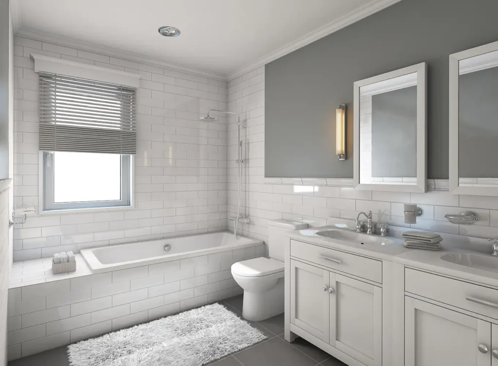 modern bathroom with efficient plumbing and drain system springfield illinois