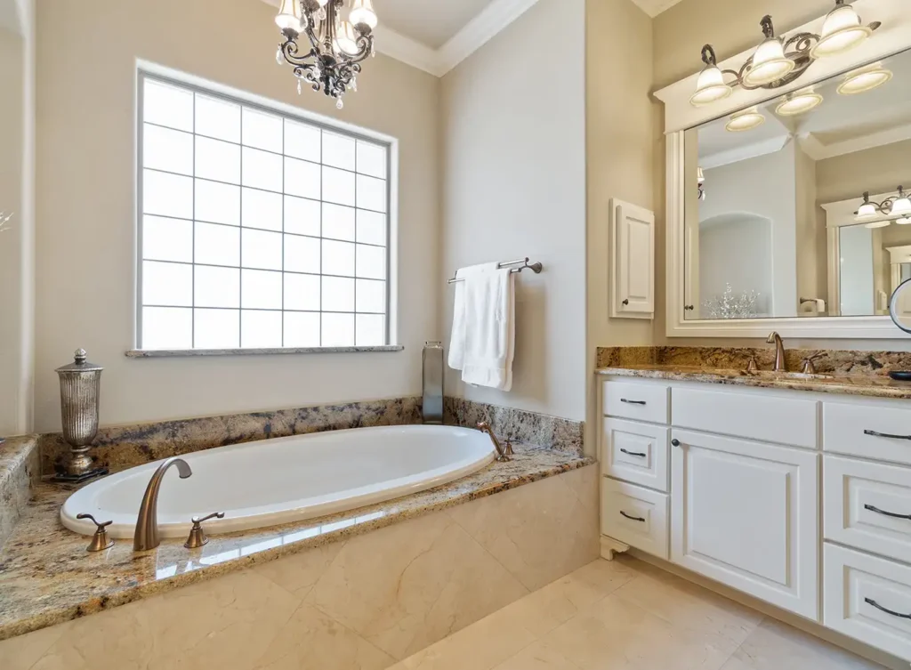 bathroom with updated lighting fixtures springfield il