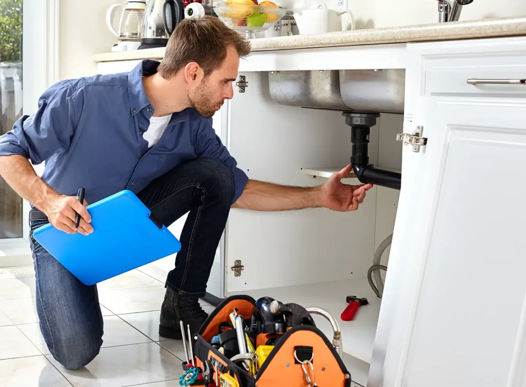 plumbing inspection plumber performing a routine inspection springfield il