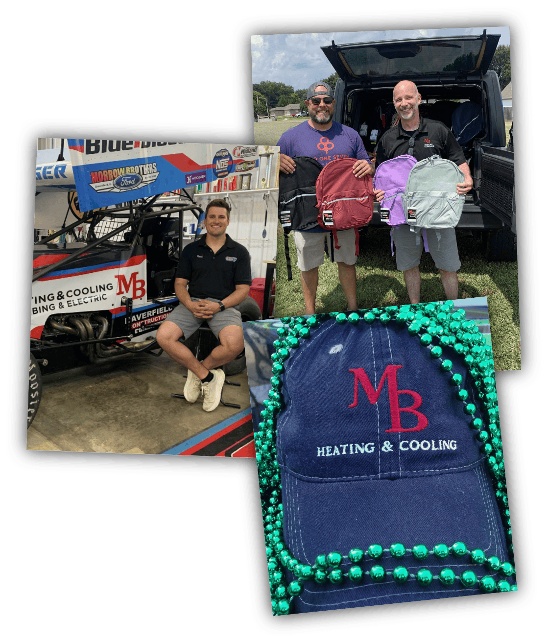 Collage of MB Heating & Cooling community involvement in and around Springfield, IL.
