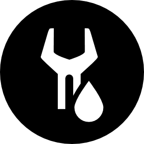 Plumbing services icon for installation, maintenance and repair.